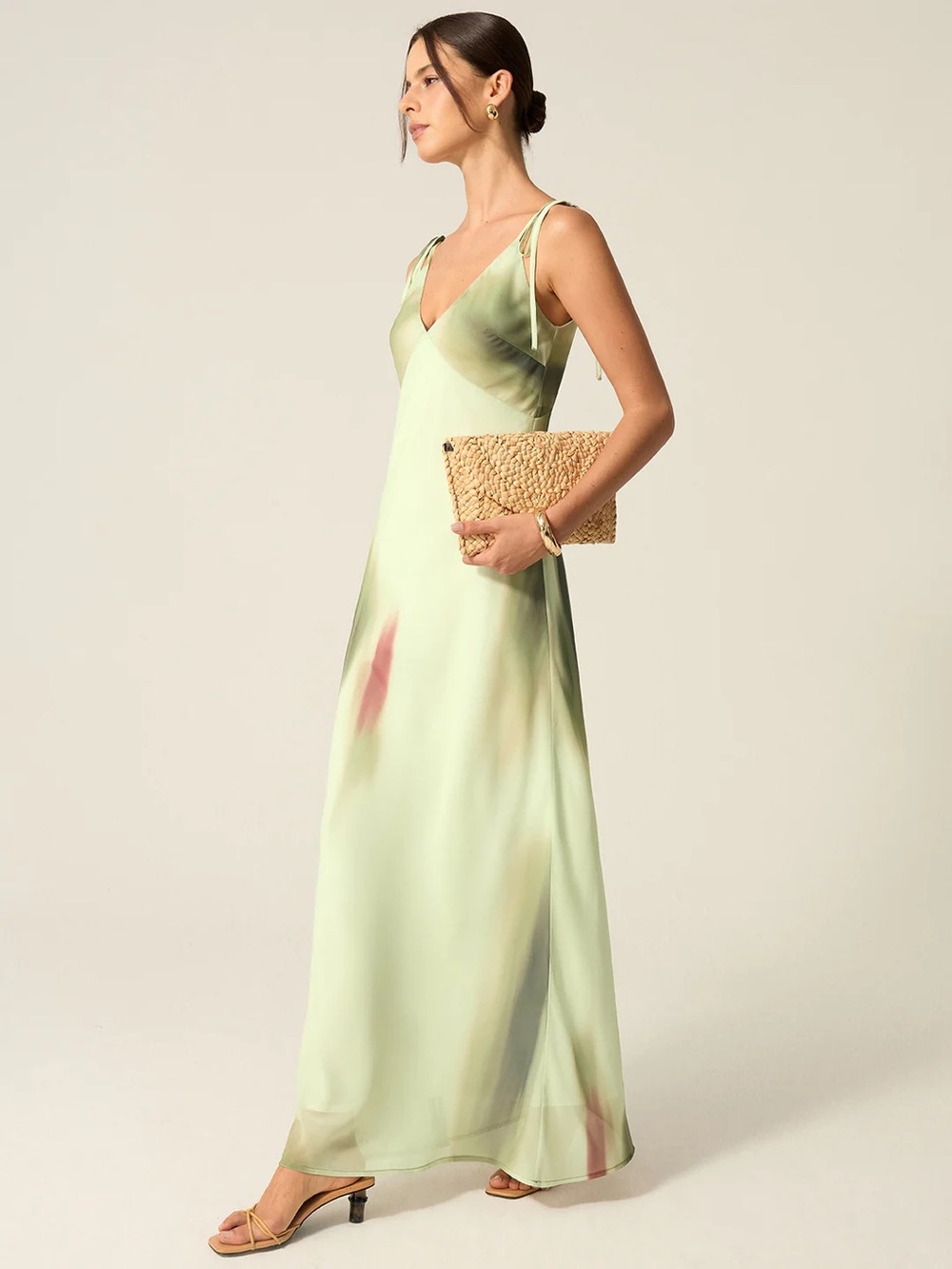 COMMENSE V-Neck Printed Maxi Dress - size XLarge - Picture 3 of 7